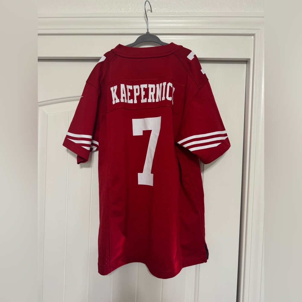 Kids Colin Kaepernick NFL 49ers Jersey – Red/White‎ – Youth Medium (10/12)
